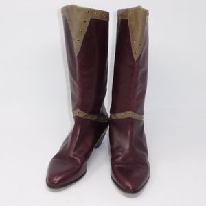 Marmolada Italian Made Leather Brown Heel Boots